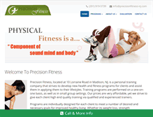 Tablet Screenshot of precisionfitness-nj.com
